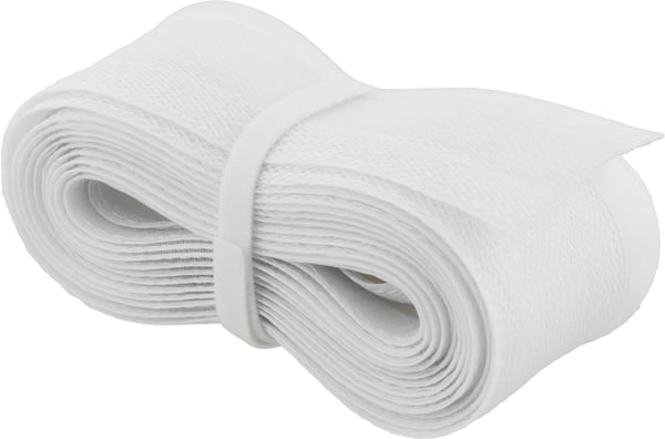 Nylon cable wrap, hook and loop fastener, 1.8m, white