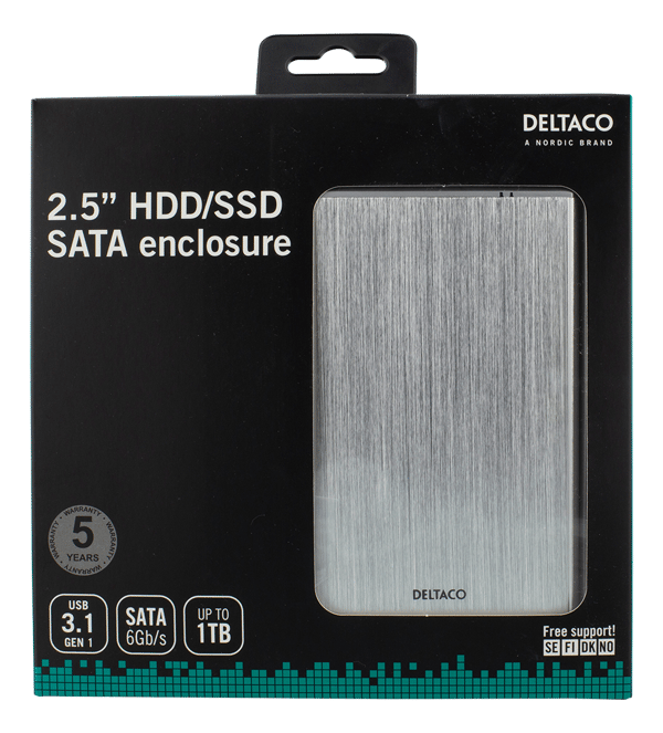 External cabinet for 1x 2.5" SATA hard drive, SATA 6Gbit/s