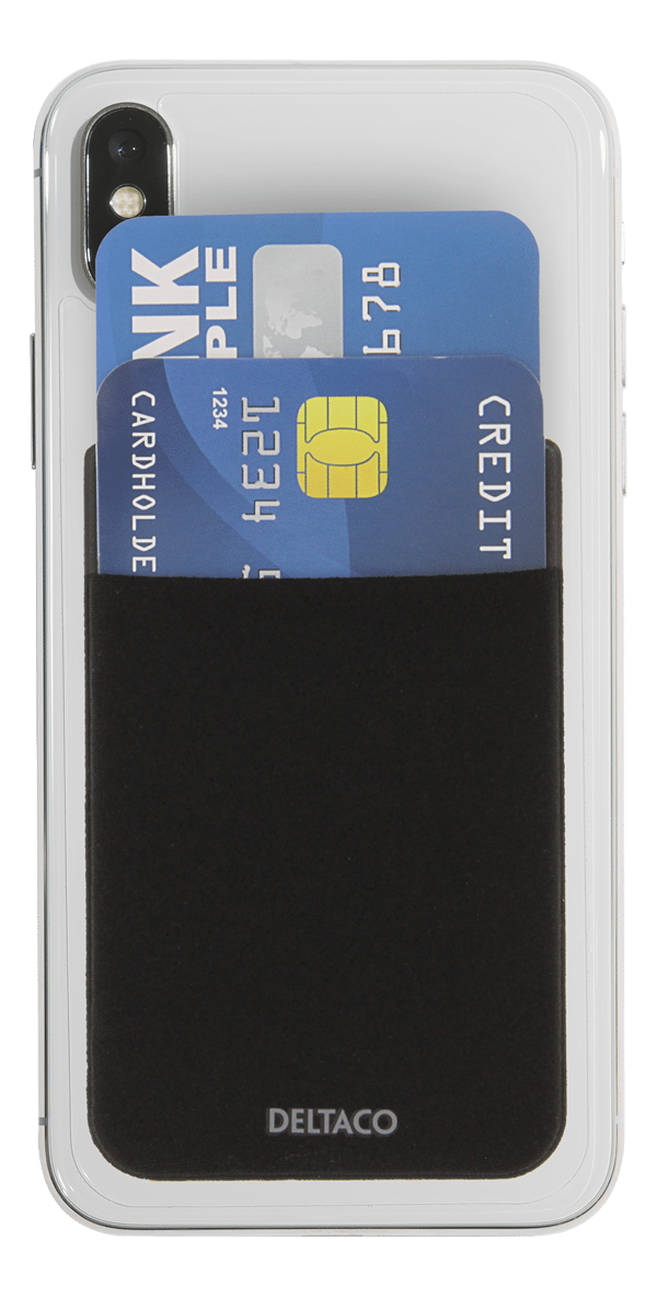 Adhesive credit card holder, 3M adhesive, black