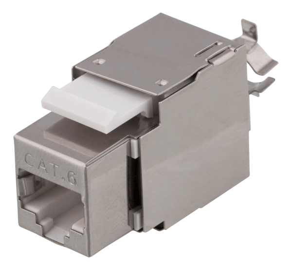 Cat6 shielded Keystone jack LSA/110 termination plastic 180