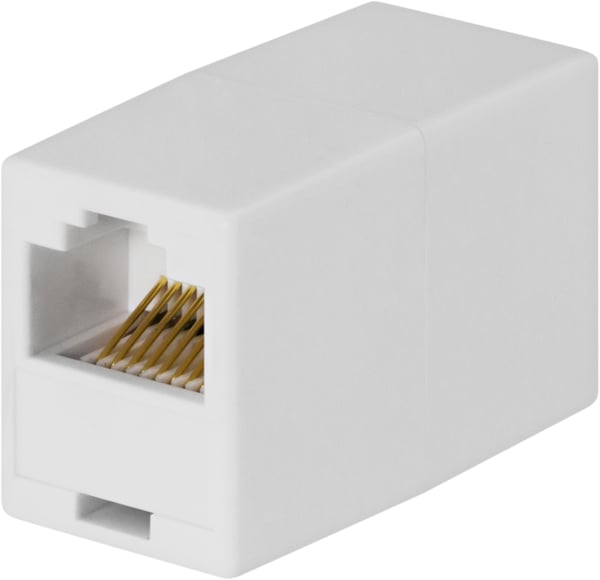 Modular connector 8P / 8C, unshielded, RJ45, white