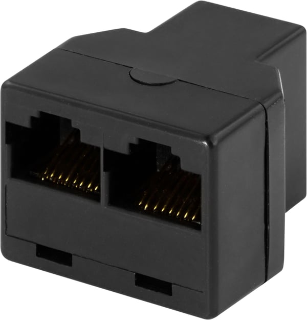 Three-way clutch 8P/8C RJ45, black