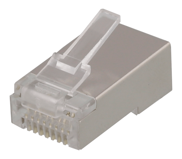 RJ45 connector for patch cable, Cat6, shielded, 20pcs