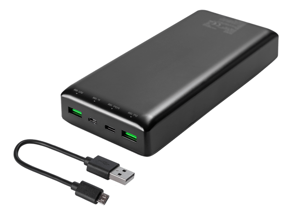 Power bank 30 000 mAh, 2x USB-A 18 W, 1x USB-C, 111 Wh