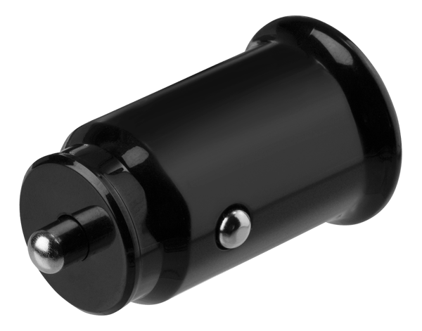 12/24 V USB car charger compact size and dual USB-A ports