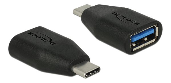 SuperSpeed adapter USBC male to USBA female 10 Gbps black