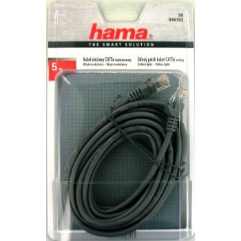 Kabel Nätverk CAT5e UTP Grå 5m