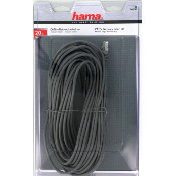 HAMA Kabelnetværk CAT5e UTP Grå 20m