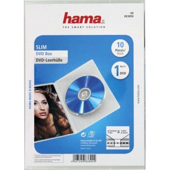 DVD-Box Slim Transparent 10-pack
