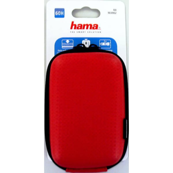 HAMA Kamerataske Hardcase Carbon Style 60H Rød