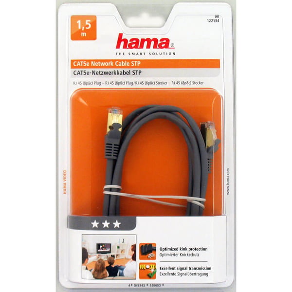 Verkkojohto CAT5e 1.5m Harmaa