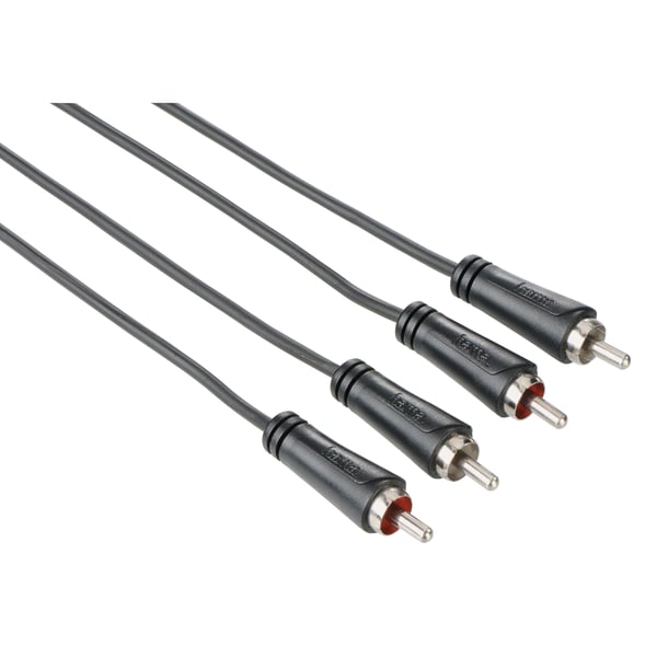 audiokabel 2xRCA-2xRCA Svart 1.5m