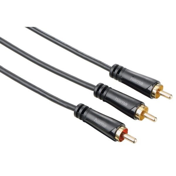 Johto Audio 1xRCA-2xRCA Subwoofer-johto 7.5m Kulta/Musta