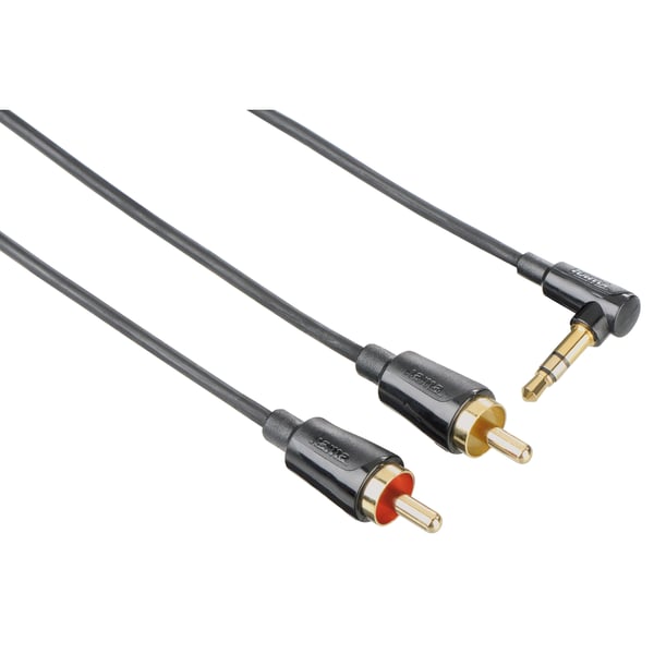 audiokabel 3,5mm-2xRCA 0,75m vinklet 3,5 90° TL