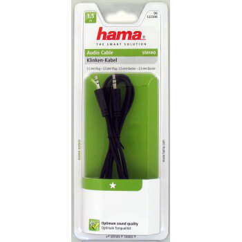 HAMA Lydkabel 3,5 mm-3,5 mm Sort 1,5 m