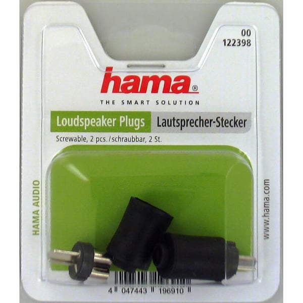 HAMA Kaiutinliittimet 2 kpl musta