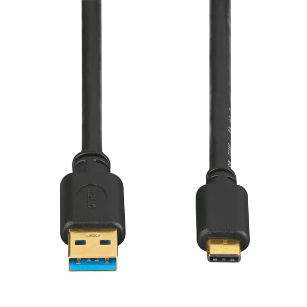 USB 3.1 Kabel USB-C Han-USB-A 1,8m Guldbelagt TL