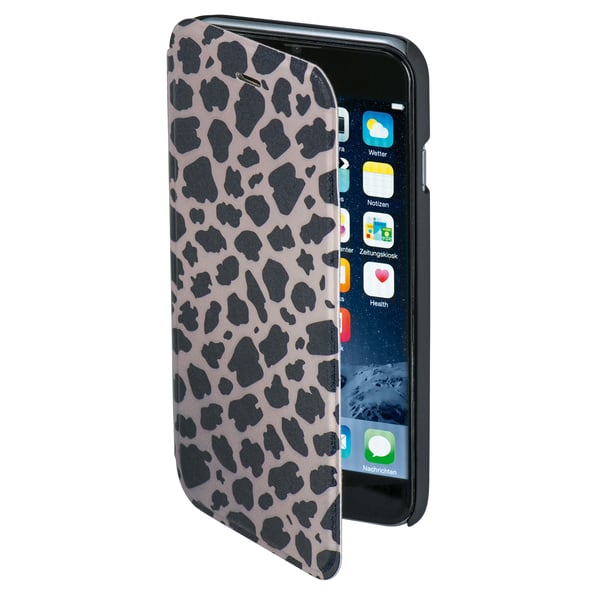 HAMA Mobil Wallet DesignLine iPhone 6/6S Leopard Grå