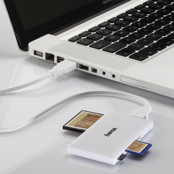 Kortläsare USB 3.0 Multi SD/Micro/CF/MS Vit