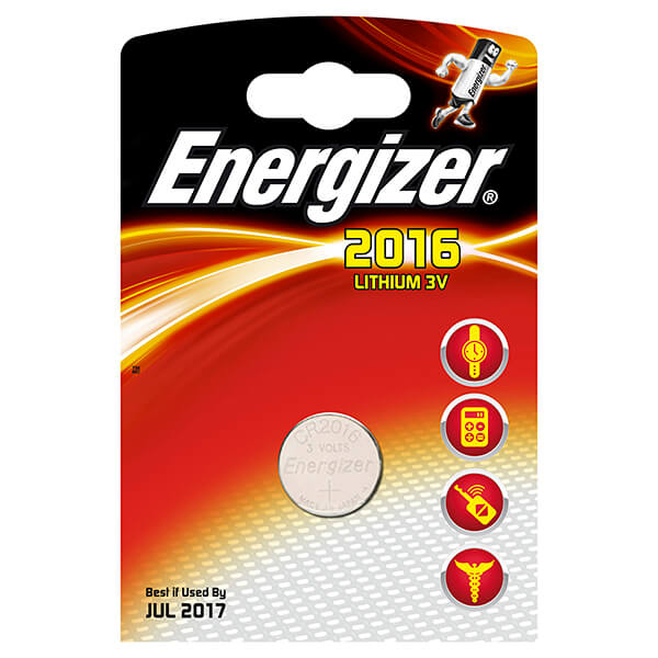 Knapcellebatteri CR2016 Lithium 1-pak
