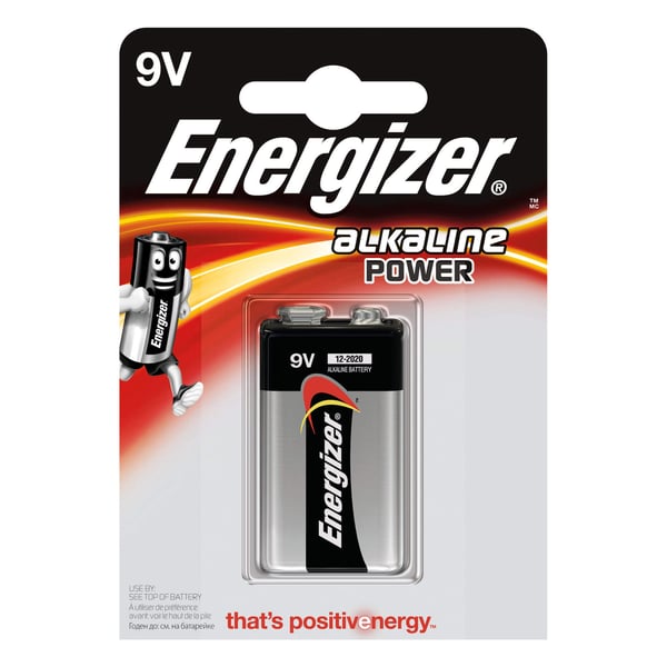 ENERGIZER Batteri 9V / 6LR61 Alkaline Power 1-pakning