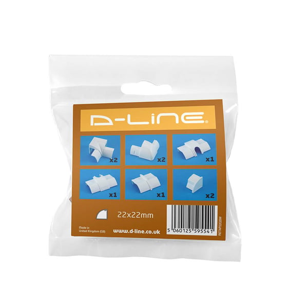 Adapter Kit 22x22mm 9 Dele Hvid