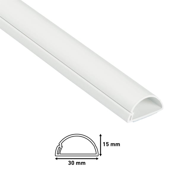 Kabelkanal Kit 30x15mm 3x Kabelkanal/Tillbehör 1.0m