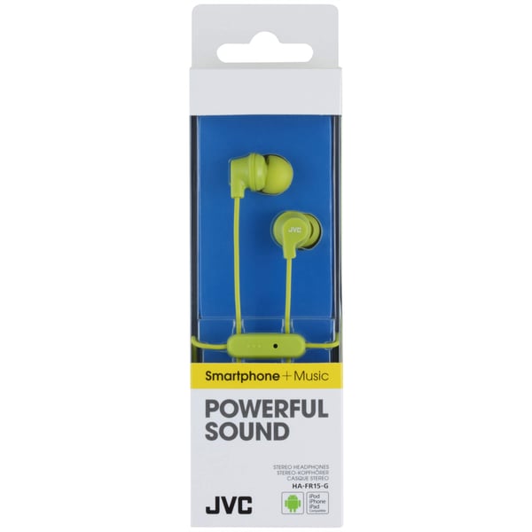 JVC Hovedtelefon In-Ear FR15 Grøn Mic