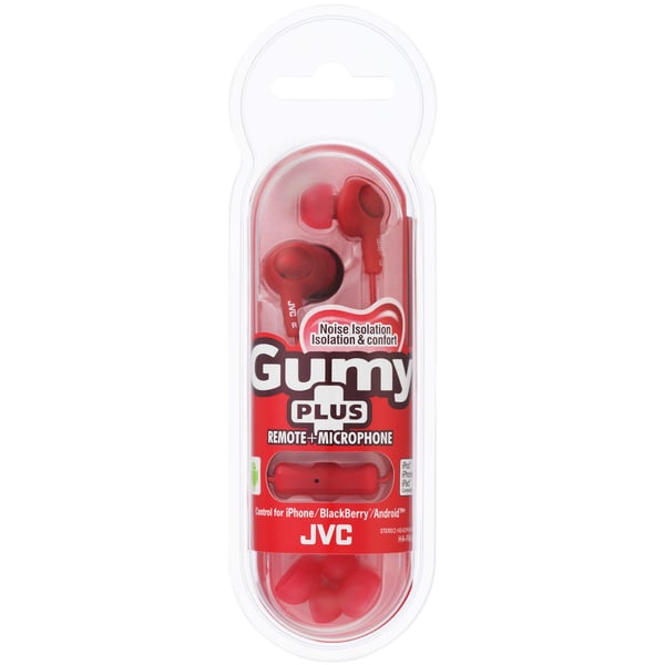 JVC FR6 Gumy Plus Mic Punainen kuulokkeet