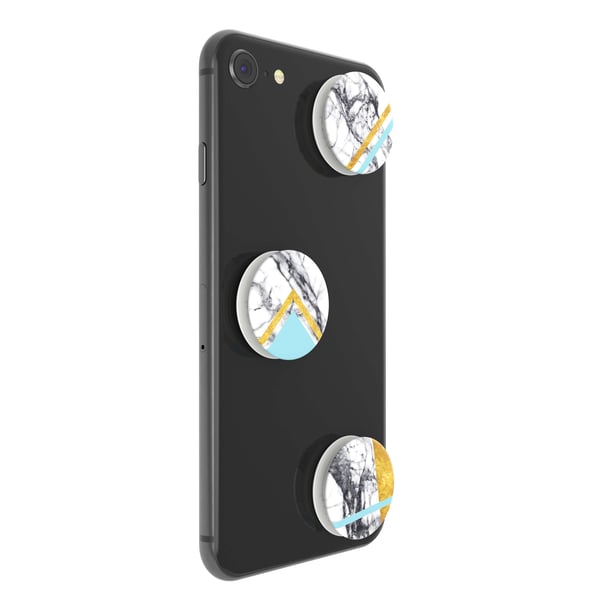 White Marble Glam  Irrotettava MINI Grip 3-pack