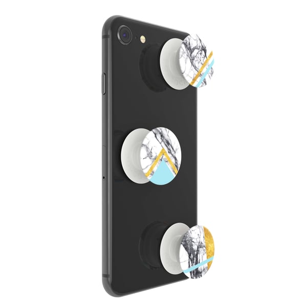 White Marble Glam  Irrotettava MINI Grip 3-pack