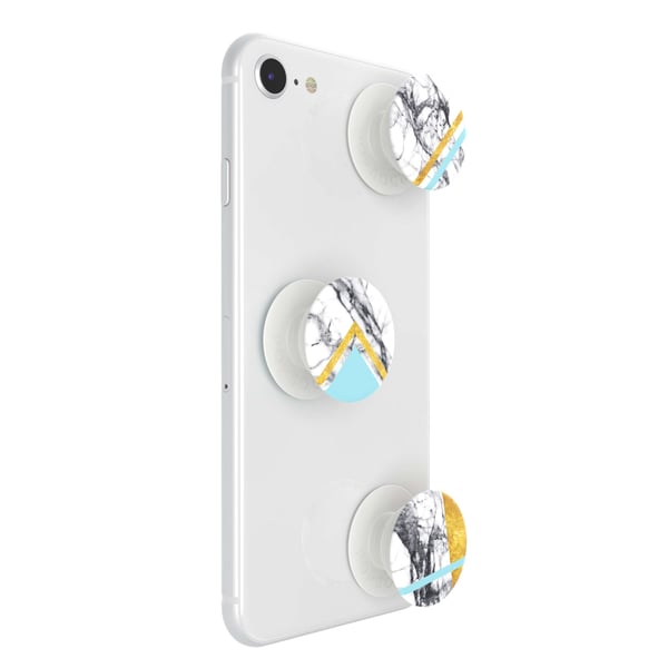 White Marble Glam  Irrotettava MINI Grip 3-pack