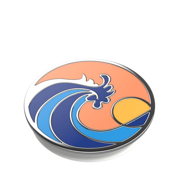 PopGrip PREMIUM Enamel Ride The Wave Coral
