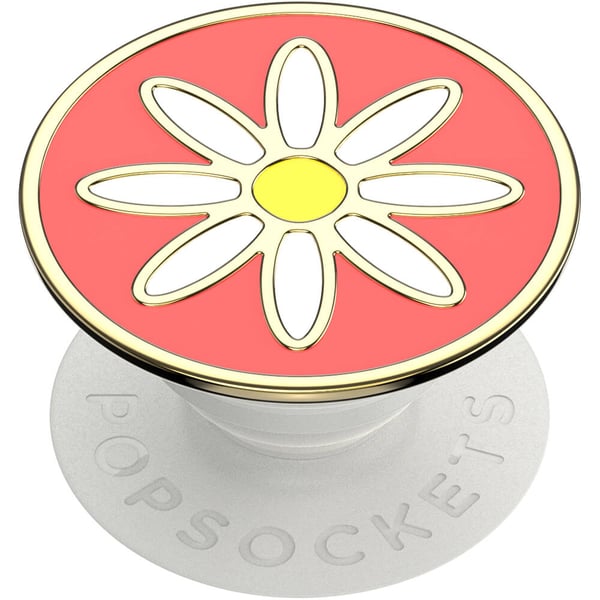 PopGrip PREMIUM Enamel Quaint Daisy Coral