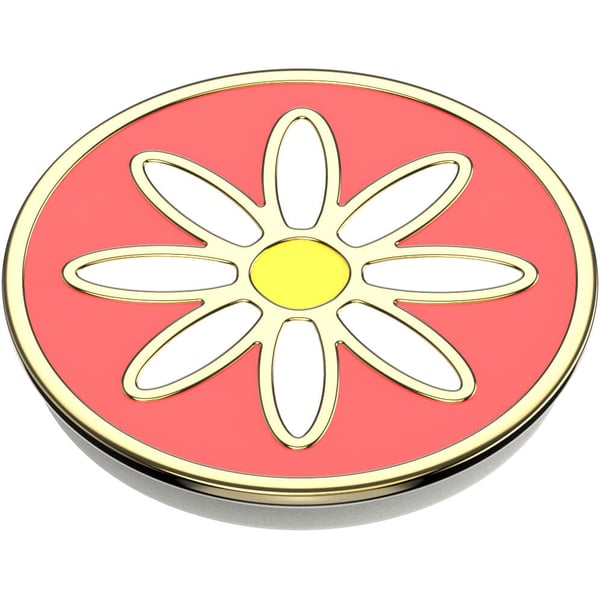 PopGrip PREMIUM Enamel Quaint Daisy Coral
