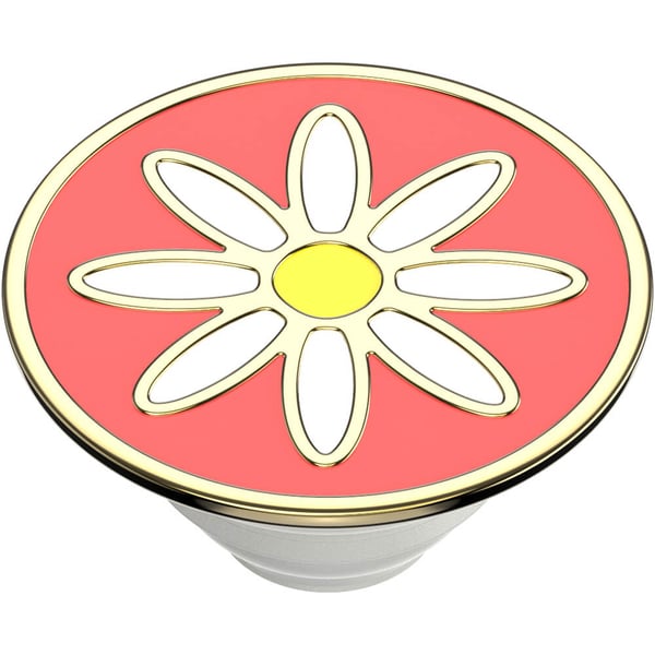 PopGrip PREMIUM Enamel Quaint Daisy Coral