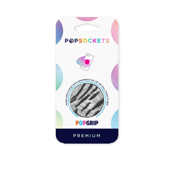 Vegan Leather Zebra Irrotettava Grip Telinetoiminnolla Premium