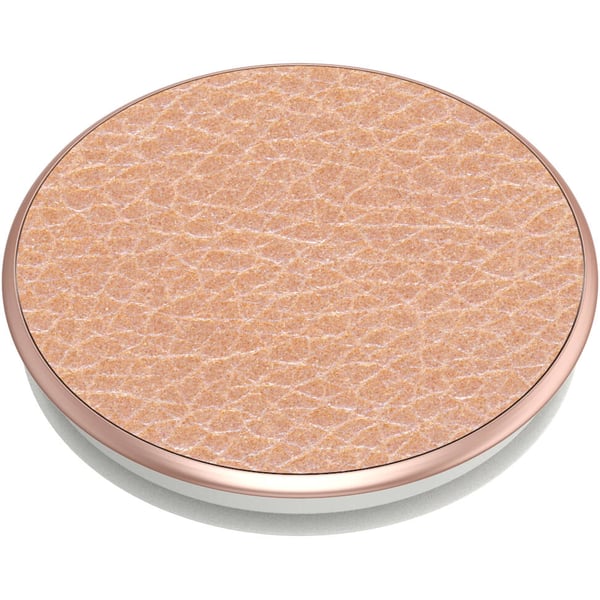 Pebbled Vegan Leather Rose Gold Avtagbart Grip med stativfunksjon Premium