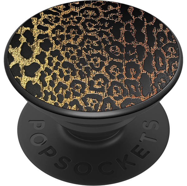 Embossed Metal Leopard Irrotettava Grip Telinetoiminnolla LUXE