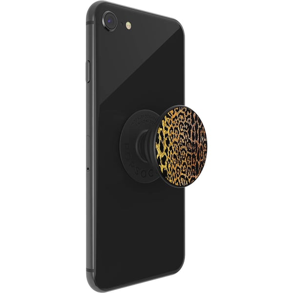 Embossed Metal Leopard Irrotettava Grip Telinetoiminnolla LUXE