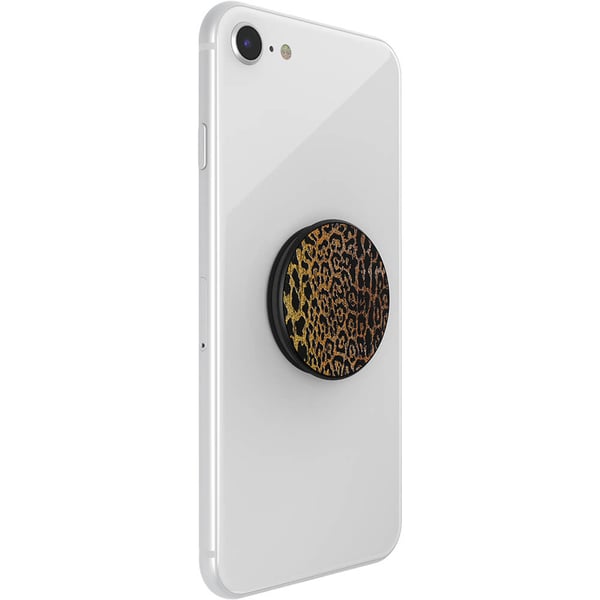 Embossed Metal Leopard Irrotettava Grip Telinetoiminnolla LUXE