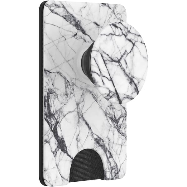 Wallet Dove White Marble Avtagbar Lommebok PopWallet+