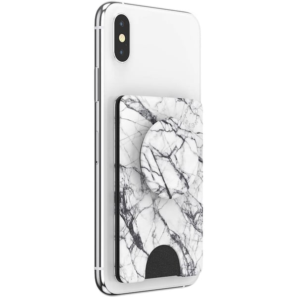 Wallet Dove White Marble Avtagbar Lommebok PopWallet+