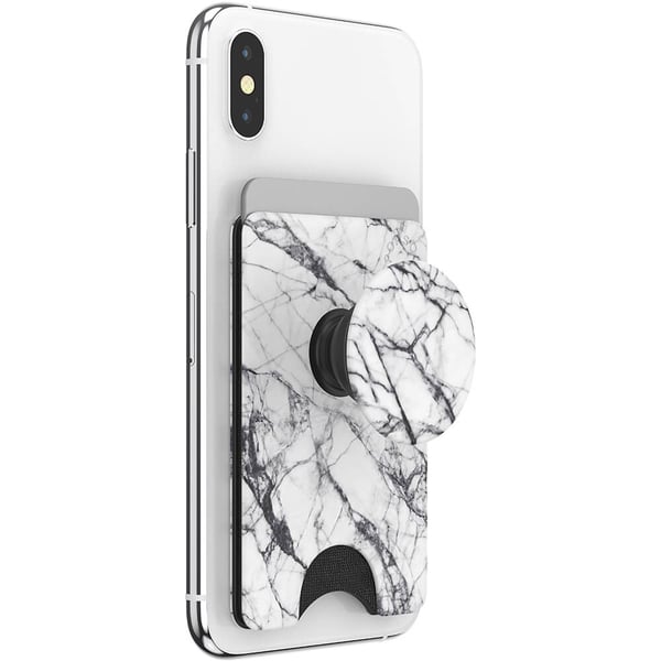 Wallet Dove White Marble Avtagbar Lommebok PopWallet+