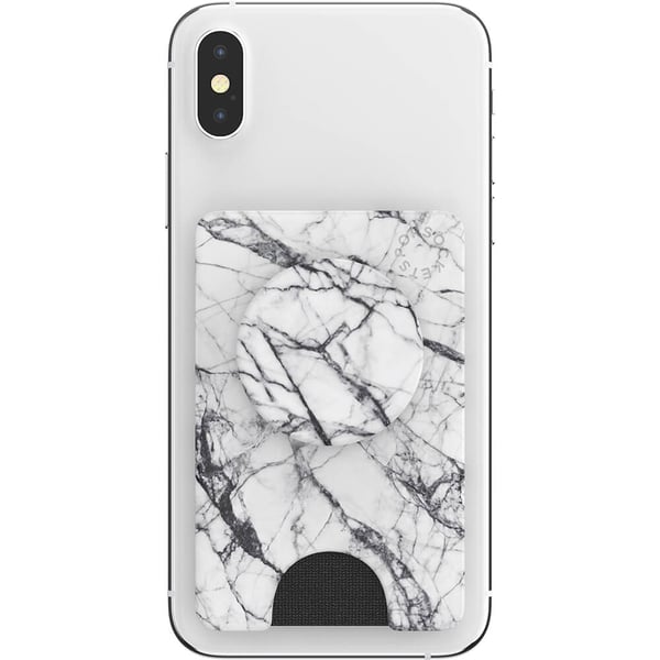 Wallet Dove White Marble Avtagbar Lommebok PopWallet+