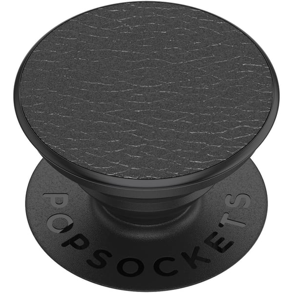 Pebbled Vegan Leather Black Avtagbart Grip med Stativfunksjon Premium