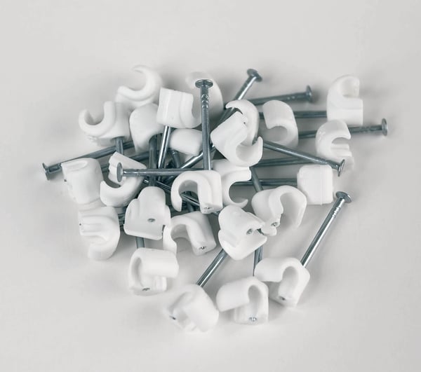 Kabelklammer 3x5mm Vit /25