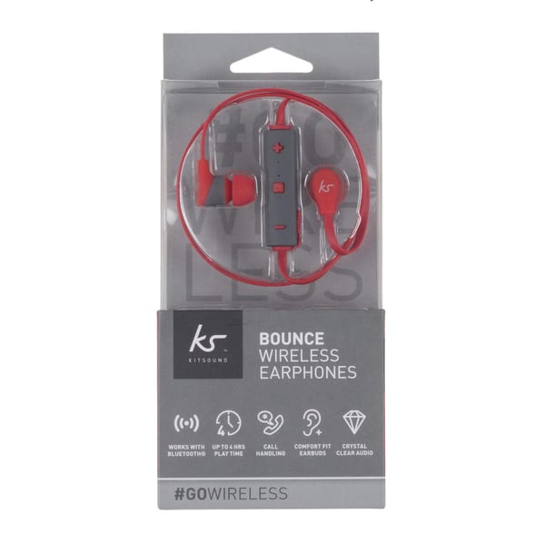 Øreplugger Bounce Rød In-Ear Trådløs Mic
