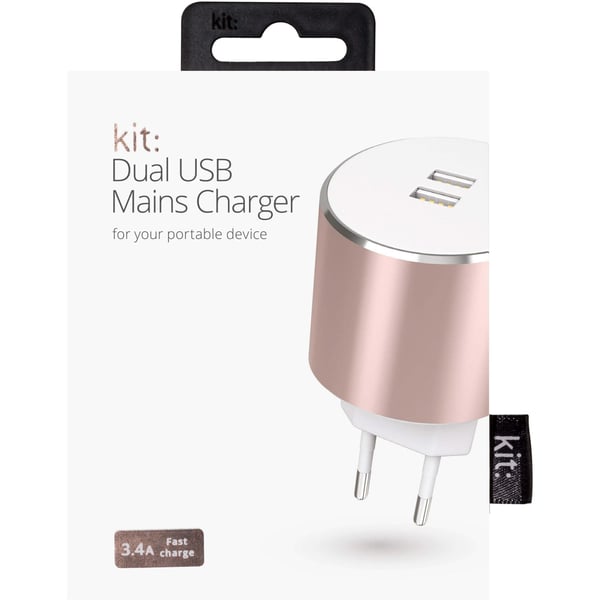 PLATINUM-LATURI KIT 220V 2xUSB 3.4A Ruusukulta
