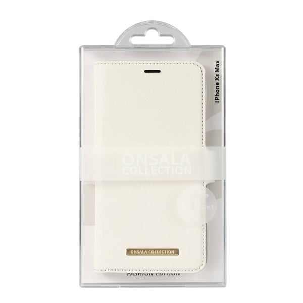 Mobilfodral Saffiano White - iPhone XS Max